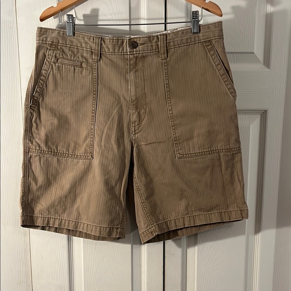 Lands' End Tan Cargo Shorts with Relaxed Fit